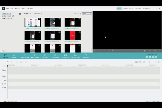 Filmora समयरेखा में वीडियो क्लिप जोड़ता है