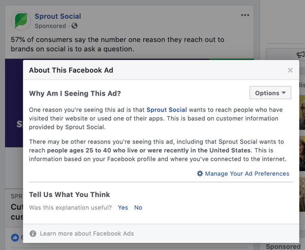 अपने प्रतिद्वंद्वियों के फेसबुक विज्ञापनों पर शोध करें।