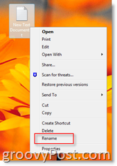 Windows Vista में फ़ाइल का नाम कैसे बदलें:: groovyPost.com