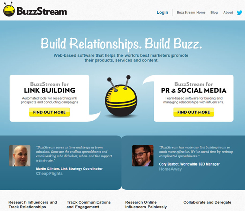buzzstream वेबसाइट