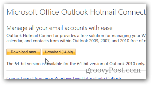 Outlook.com आउटलुक हॉटमेल कनेक्टर - डाउनलोड करें