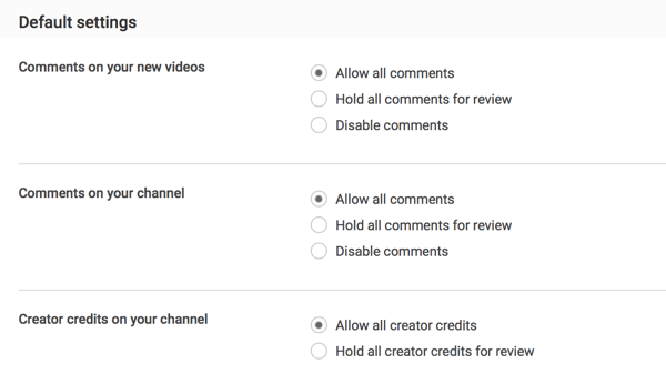 आप अपनी YouTube मॉडरेशन प्राथमिकताओं के आधार पर सभी टिप्पणियों को प्रस्तुत करने या समीक्षा के लिए उन्हें चुनने की अनुमति दे सकते हैं।