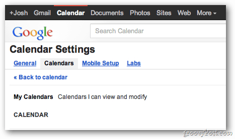 Google कैलेंडर सेटिंग्स