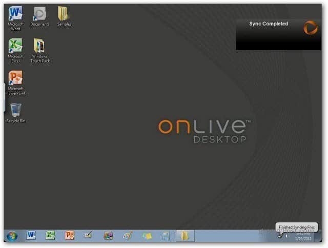 OnLive डेस्कटॉप: पृष्ठभूमि वॉलपेपर बदलें