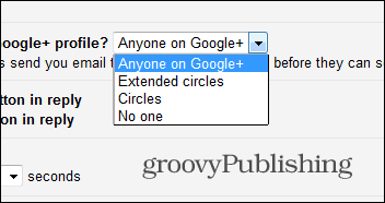 Gmail Google ईमेल सेटिंग में से किसी को भी नहीं चुनता है