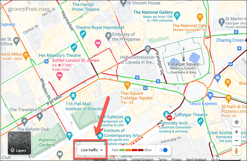 गूगल मैप्स लाइव ट्रैफिक