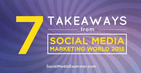 सामाजिक मीडिया विपणन दुनिया से takeaways 2015