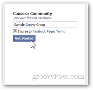 फेसबुक पेज बनाने के लिए फेसबुक पेज नाम शुरू करें