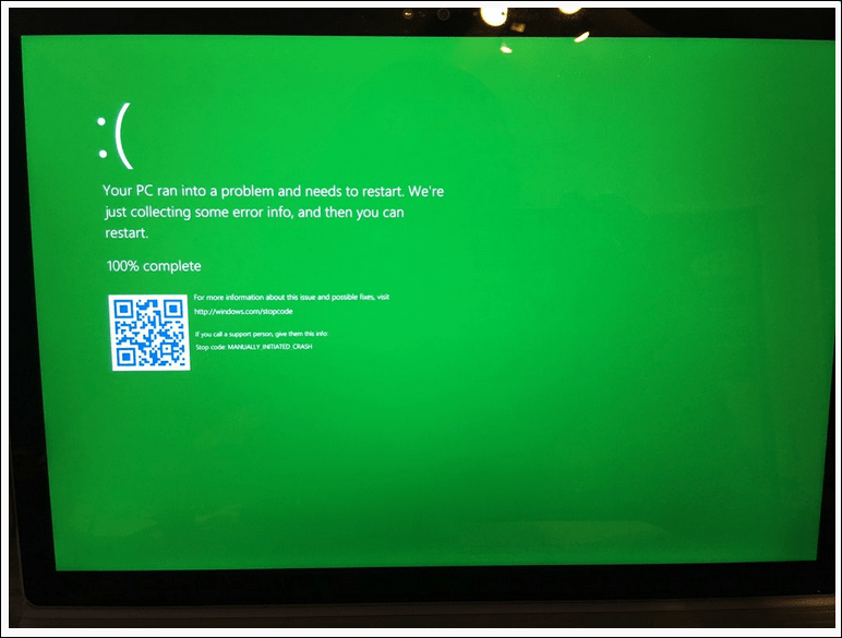 Microsoft Windows अंदरूनी सूत्रों के लिए विशेष रूप से मौत की हरी स्क्रीन का परिचय देता है
