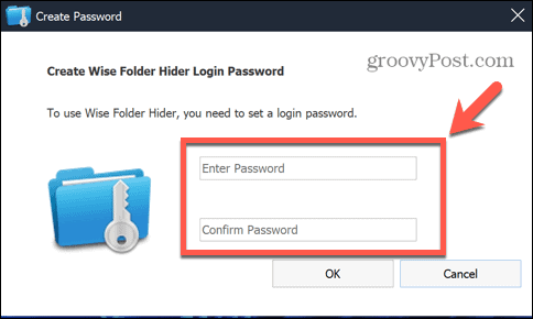 बुद्धिमान फ़ोल्डर छिपाने वाला पासवर्ड