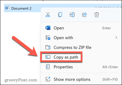 विंडोज़ 11 पथ के रूप में कॉपी करें