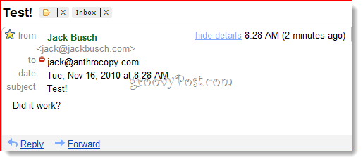 BCC Gmail संदेशों को फ़िल्टर करना