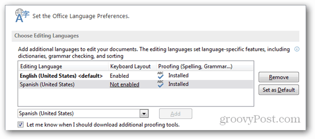 Office 2013 में अतिरिक्त भाषाएँ कैसे जोड़ें