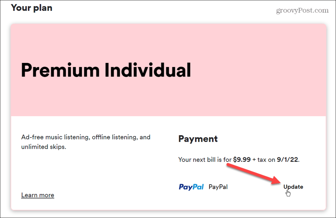 Spotify पर भुगतान का तरीका कैसे बदलें