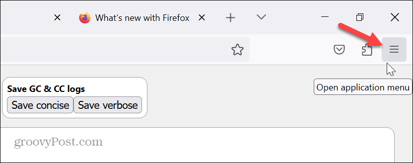फ़ायरफ़ॉक्स मेनू बटन