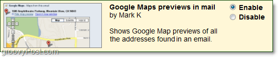 मेल में gmail लैब्स गूगल मैप्स पूर्वावलोकन