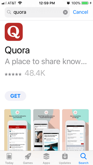 Quora को डेस्कटॉप या मोबाइल पर एक्सेस करें।
