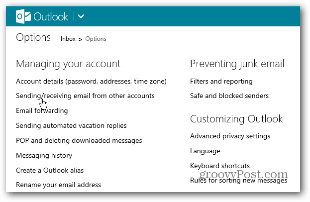 Outlook.com टिप: अपना डिफ़ॉल्ट ईमेल खाता सेट करें