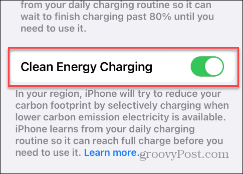 स्वच्छ ऊर्जा चार्जिंग प्रबंधित करें 