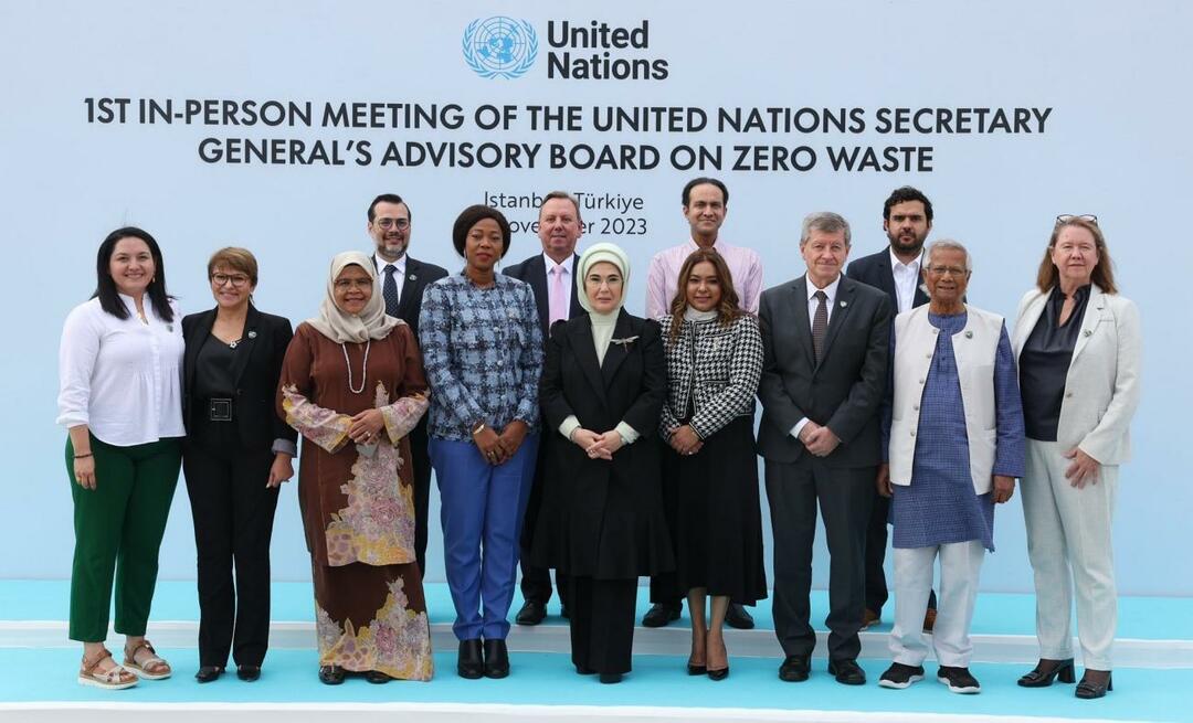 प्रथम महिला एर्दोआन ने सोशल मीडिया पर संयुक्त राष्ट्र शून्य अपशिष्ट सलाहकार बोर्ड की पहली आधिकारिक बैठक की घोषणा की!