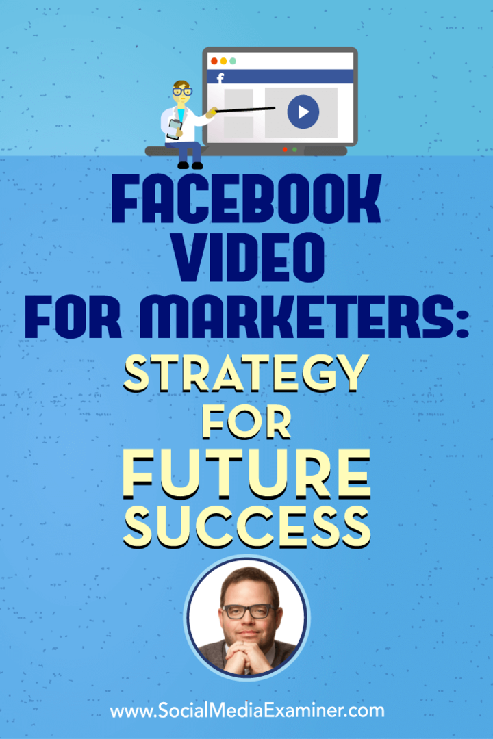 विपणक के लिए फेसबुक वीडियो: सोशल मीडिया मार्केटिंग पॉडकास्ट पर जे बेयर की अंतर्दृष्टि की भविष्य की सफलता के लिए रणनीति।