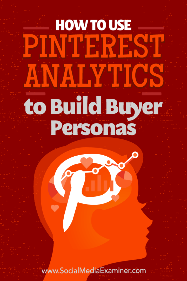 क्रेता व्यक्ति बनाने के लिए Pinterest Analytics का उपयोग कैसे करें: सामाजिक मीडिया परीक्षक
