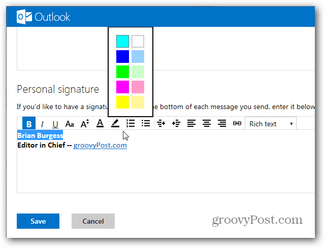 Outlook.com हस्ताक्षर कैसे बनाएँ