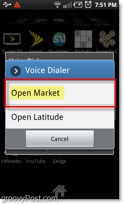 एंड्रॉइड फोन पर आवाज द्वारा एंड्रॉइड ऐप बाजार खोलें