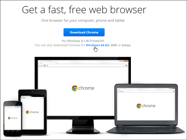 Google Chrome 64-बिट अब विंडोज 7 और इसके बाद के संस्करण के लिए उपलब्ध है