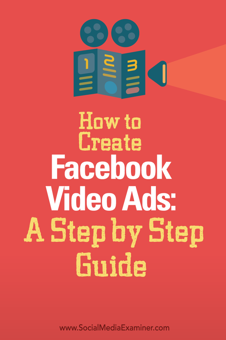facebook video ads कैसे बनाये