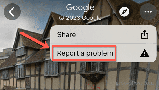 गूगल मैप्स एक समस्या की रिपोर्ट करते हैं