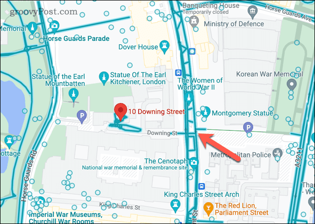 Google मानचित्र सड़क दृश्य पथ