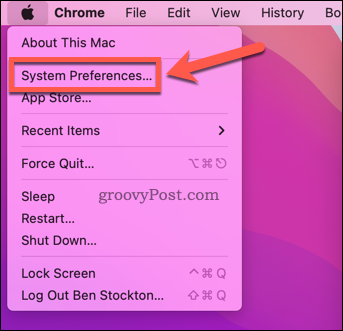 Mac पर सिस्टम वरीयताएँ खोलें