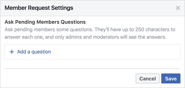 आप लंबित फेसबुक समूह के सदस्यों से 3 प्रश्न पूछ सकते हैं।