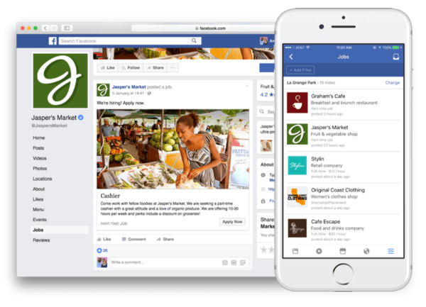फेसबुक नए फीचर्स ला रहा है जो सीधे फेसबुक पर जॉब पोस्टिंग और एप्लिकेशन की अनुमति देता है।