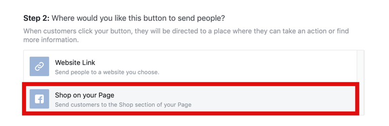 इंस्टाग्राम शॉपिंग के लिए फेसबुक पेज पर शॉप नाउ बटन जोड़ने के चरण 2