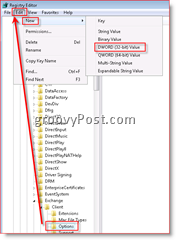 Outlook 2007 Dword के लिए इनबॉक्स में ईमेल पुनर्प्राप्ति को सक्षम करने वाला Windows रजिस्ट्री संपादक