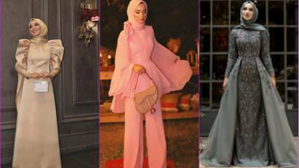 सबसे सुंदर हिजाब शाम के कपड़े आप सर्दियों की शादियों के लिए पहन सकते हैं