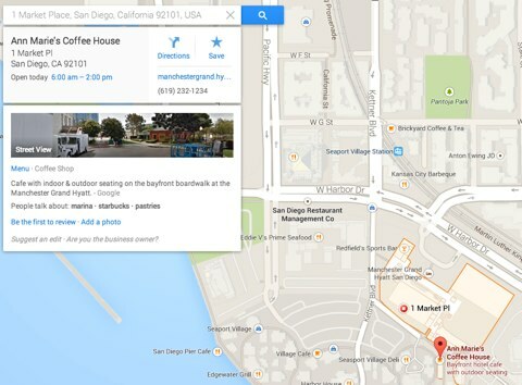 Google मानचित्र व्यावसायिक जानकारी